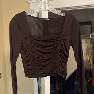 Fashion Nova Long Sleeve Crop Top